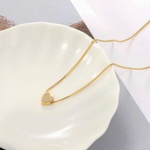 14k Gold Plated Heart Pendant Necklace | Minimalist Jewelry